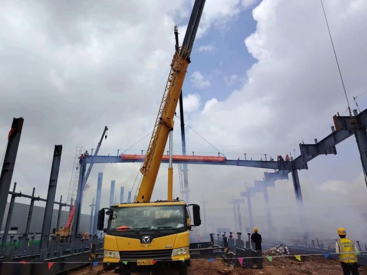 Chery KD piezak Ekoizpen tailerrak habe gainean eraikitzeko proiektua, EIHE konturatu zen Chery Automobile Qingdao Base Construction Proiektuak 
