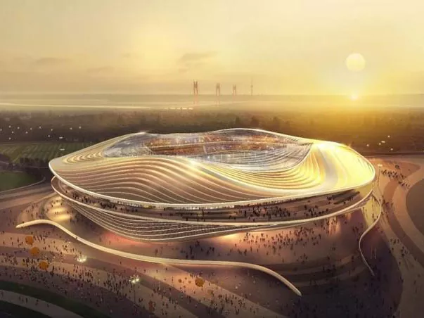 Estadiorako altzairuzko egitura handiak